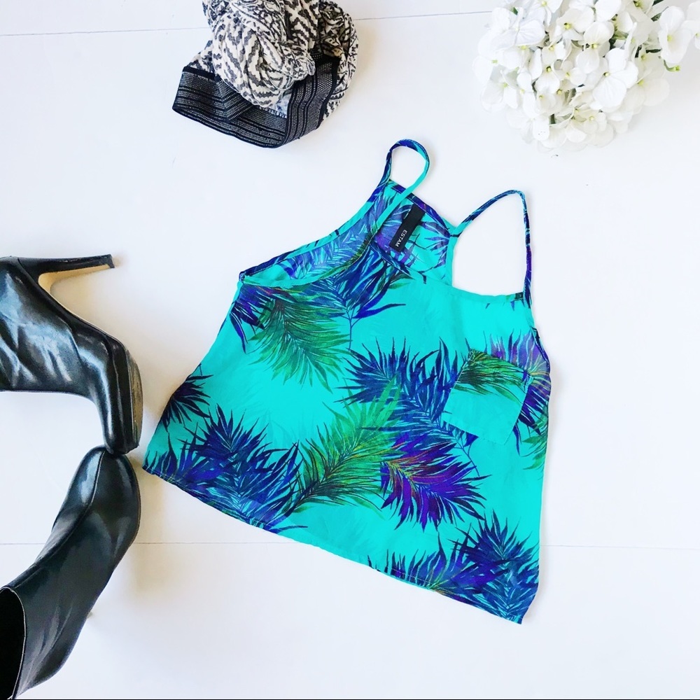 3/$20 Estam‎ Sheer Floral Swing Top